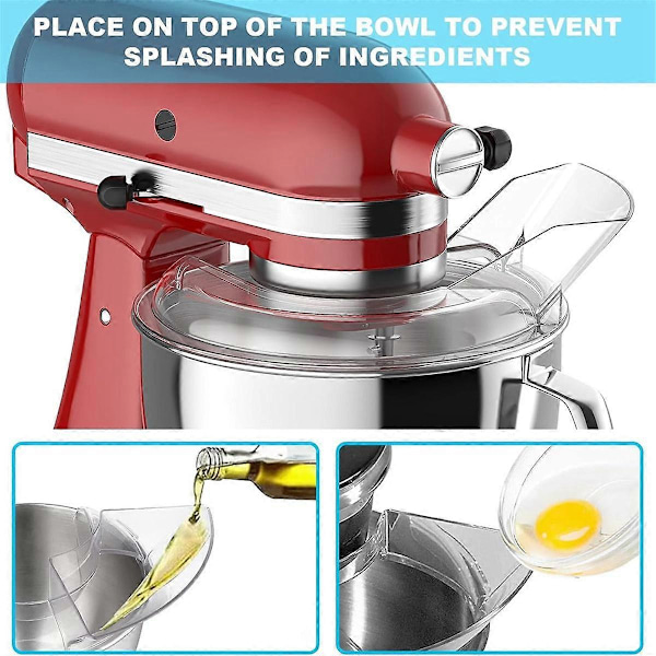 Stänkskydd för W10616906 Hällskydd för Mixer KN1PS 4,5-5Qt Passar Modeller K45SS, KSM75, KSM150PS