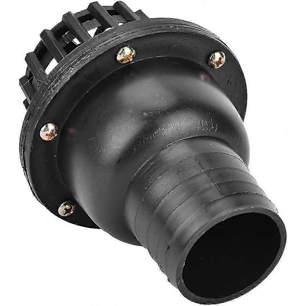 Vesiventtiili - Vesipumpun pohjaventtiili musta PVC matalapaineinen litteä takaiskuventtiili nestekoneelle (ulkohalkaisija 50mm pituus 135mm)vebtles