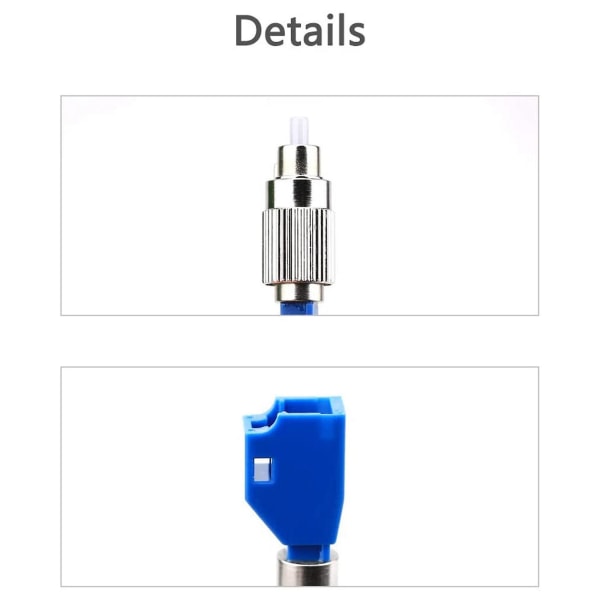 2 stk Visuell Feilsøker Adapter, Hybrid Fiberoptisk Kontakt Adapter, Single Mode 9/125um Hann Til