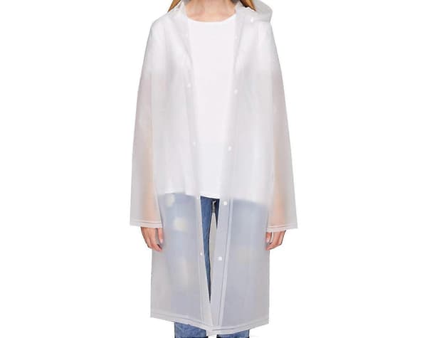 Klar Eva Regnfrakk Kvinner Vanntett Regn Ponchoer Lang Regnklær, L