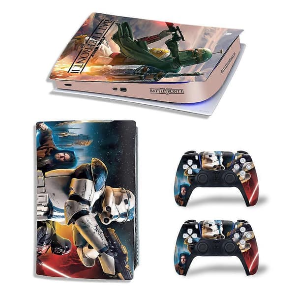 Star Wars Ps5 Digital Edition Sticker, Til Playstation 5 Konsol Og 2 Controllere, Vinyl