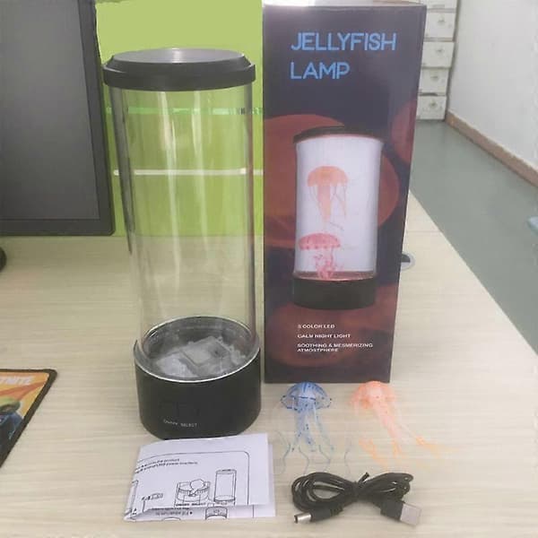 Nyhet LED Lavalampe med maneter - 7 farger - Akvarium-stil stemningslampe