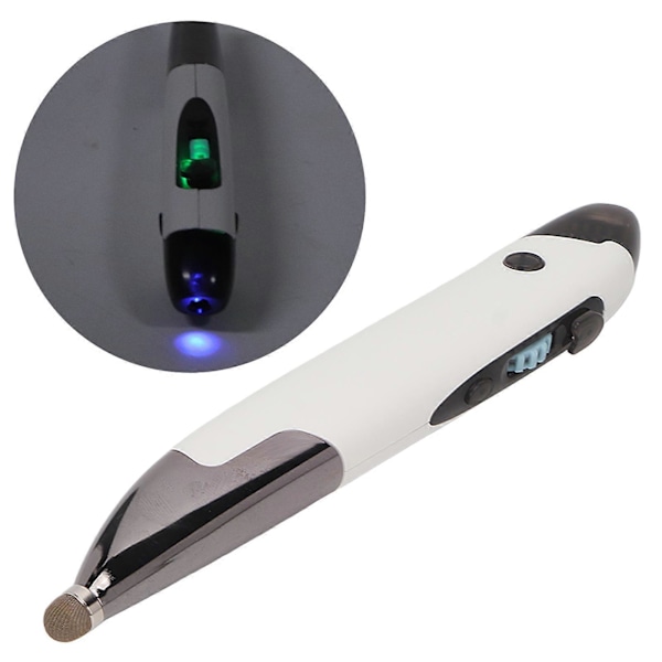 Langaton äänen syöttö optinen taskukokoinen kynähiiri 2.4GHZ 10 metrin langaton etäisyys 1600DPI USB-kynähiiri PC-kannettavalle tabletille valkoinen YEMMA