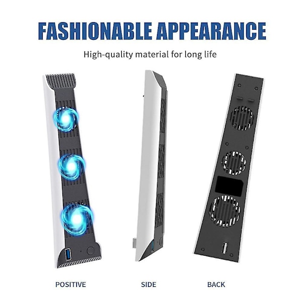 Køleventilator til Ps5-konsol Temperaturudsuger Usb Ekstern køleventilator til Ps5 Digital Edition /