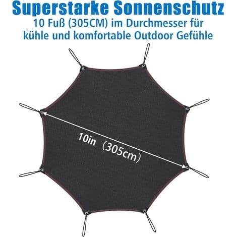 Trampoline Skyggedeksel - Diameter: 305 cm
