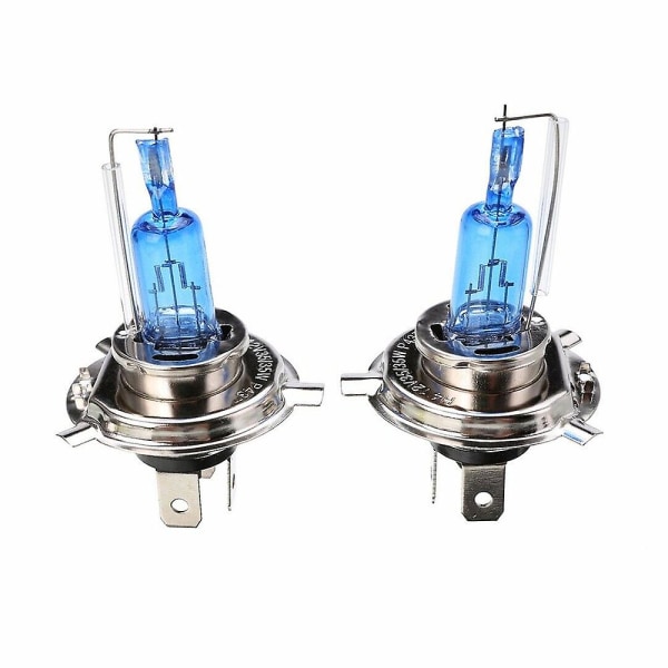 2x Motorsykkel Halogen Lyspære H4 Auto Frontlys 12v Xenon Hid 35w Bilbelysning Motorsykkel Montering Lampe Super Hvit 6000k