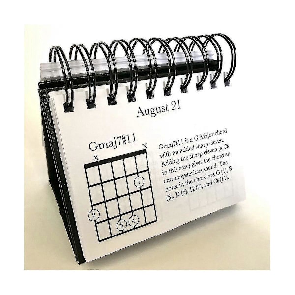 Den Faktiska 365 Dagars Gitarrackordskalendern - Daglig Gitarrackord Sida-för-dag Kalender/gåva För Gitarr