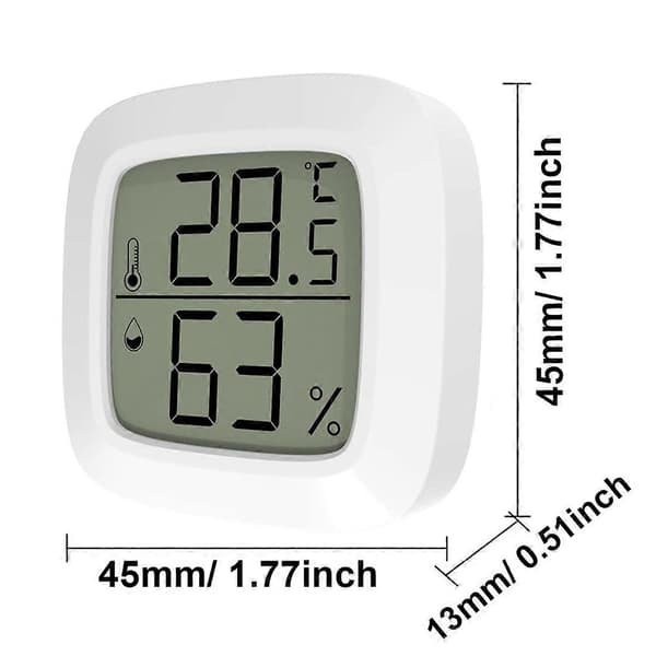 2 stk Mini Indendørs Digital Hygrometer Termometer med LCD-Skærm og Termometer til Hjem, Kontor, F