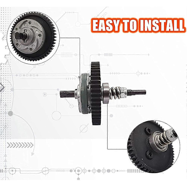 6878 Slurekoblingsenhet med 32 Pitch 15T/17T/19T Pinjongdrevsett for Traxxas Slash 4X4/ Stampede 4X4/Rustler 4X4
