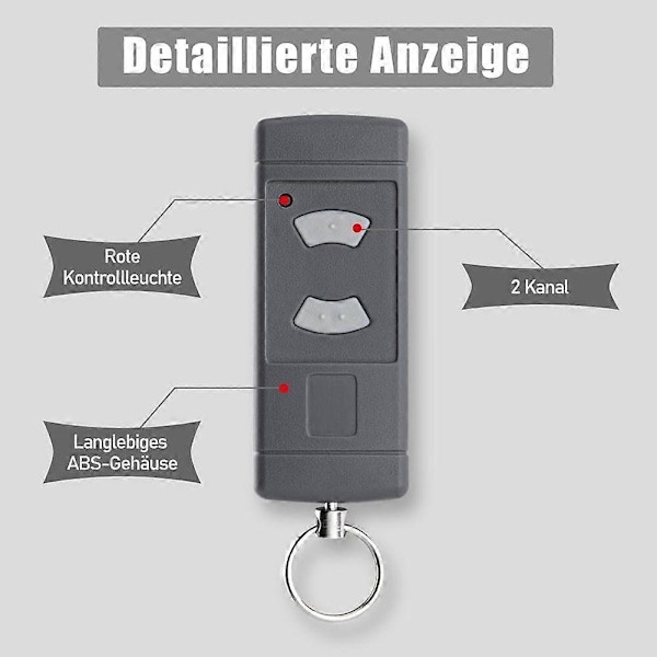 Garageportens Handhållna Sändare för HSE2 HSM4 HSM2 HSE4 HS2 HS4, 40.685 MHz Garage Fjärrkontroll