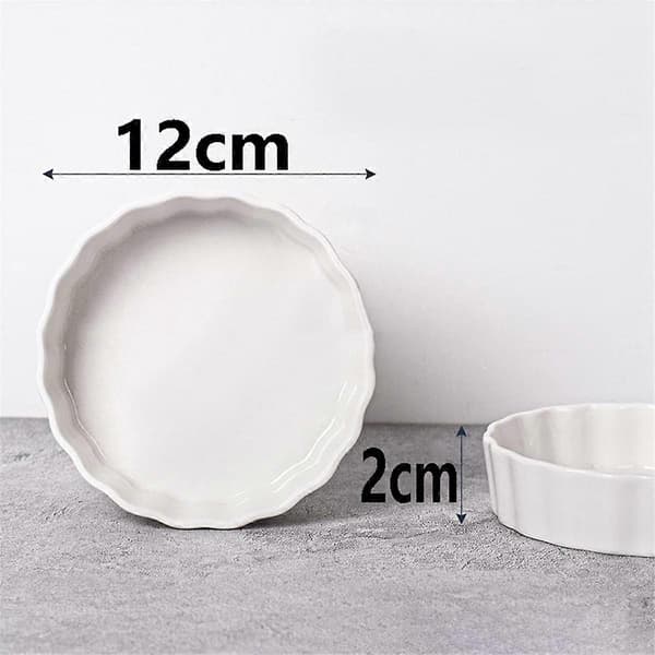 142 g Creme Brulee Ramekins, Runde Flutede Tærteforme, Ovnfaste Ramekins til Bagning, Souffle, Ramekins 6-pak