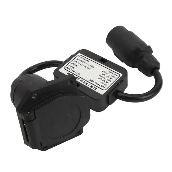 Trailer Adapter Stik EUR 7 Ben til USA 7 Ben Stikforbindelse Adapter med 3 til 2 System Konverter til Campingvogn Båd RV