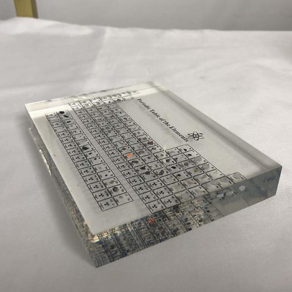 Akryl Periodiskt System med Riktiga Element Bokstavsdekoration Barn Undervisning Skola Display Kemiskt Element Heminredning S