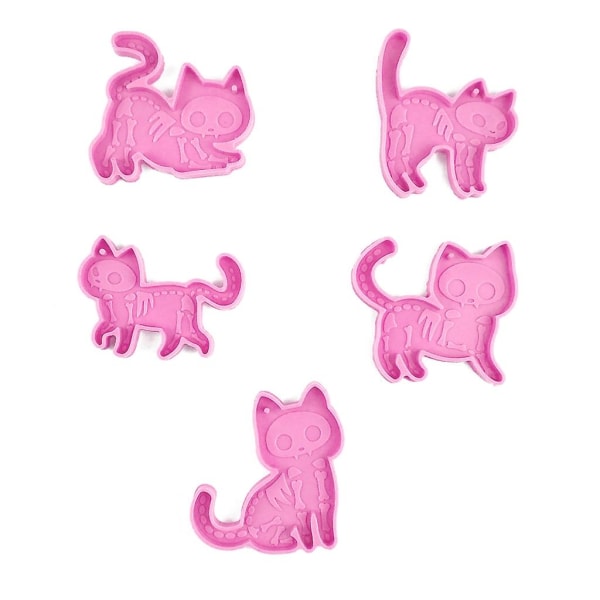 Epoxiharts Kattform hängsmycke Silikonform Mould-det -själv-hantverk Verktyg för smyckenstillverkning