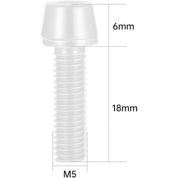 Cykel Frempind Skivebolte, 6 Stk. Cykel Frempind Skiveskruer, Rustfri Bolte Skruer, M5x18mm, til Mountainbike Racercykler, Guld