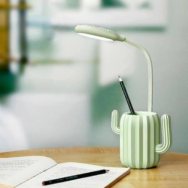 Skrivebordslamper Bordlampe LED Lys Fleksibel Dimbar USB Oppladbar Lese Studere Øye-pleie Barn