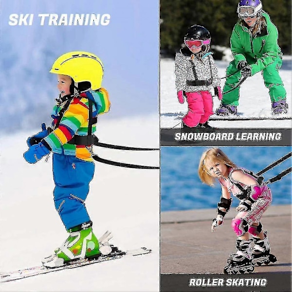 Slitesterk og pålitelig sikkerhetssele for barneski med trekkline for snowboard, skisele for barn, treningsbelte