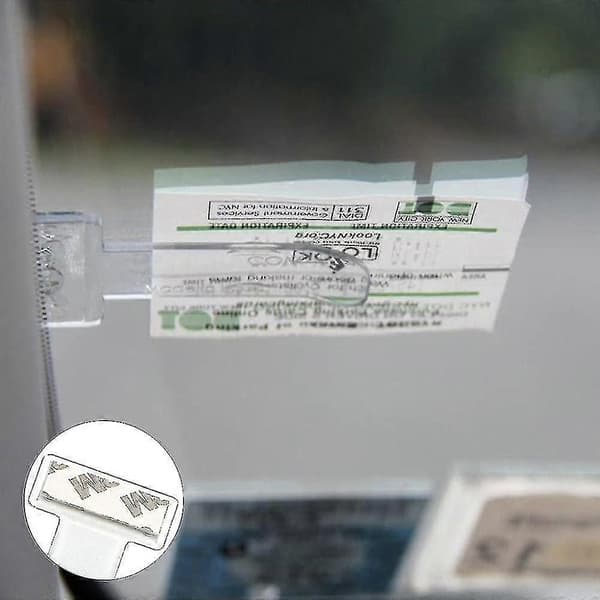 Pysäköintilipun pidike, 4 kpl läpinäkyvä tuulilasin lipputeline