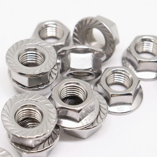YuGtcen M10 x 1.25mm 30 stk. Flensmutter Gjenge Maskinvare Muttere, 304 Rustfritt Stål