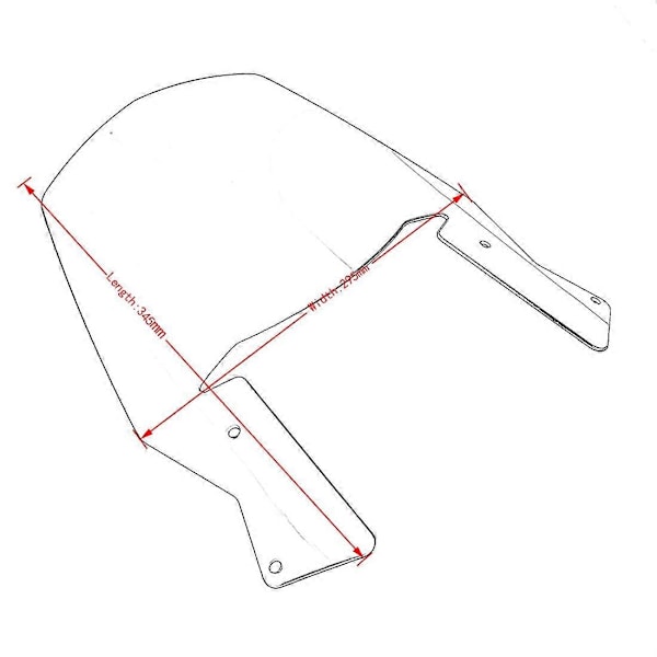 Motorcykel Vindruta Vindskydd Vindavvisare för 690 2008-2019 690 R 2010-2018