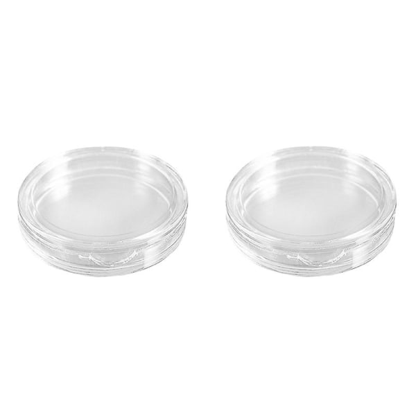 20 Pcs Transparent Plastic Small Round Box Coin Box, 10 Pcs 23mm & 10 Pcs 24mm