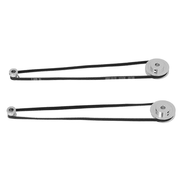 2 Sæt Tandremsskive 20 60 Tænder Synkront Hjul med 2 stk. 6 mm Bredde Rem til 3D Printer 8 mm Boring YEMAA