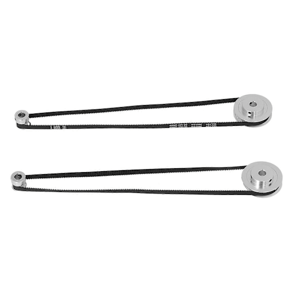2 Set Kamremsremskiva 20 60 Tänder Synkront Hjul med 2st 6mm Bredd Rem för 3D-skrivare 8mm Hål YEMAA