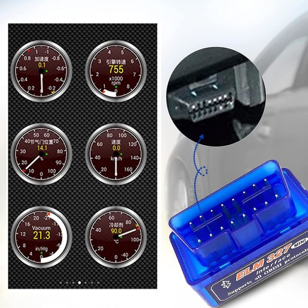 Mini Obd2 Bluetooth Scanner Bil Auto Diagnostisk skanningsverktøy og kodeleser