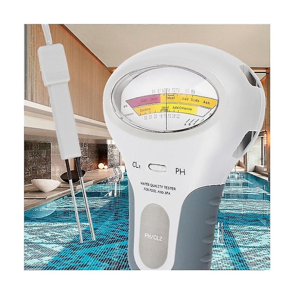2-i-1 vannkvalitetstestenhet PC-102 pH-tester for svømmebasseng Spa-vann Klortester Cl2-måling