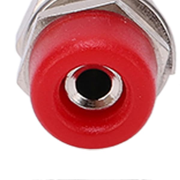 J.40006 10 st/set 2mm Nickelpläterad Banan Hona Jack Uttag Panelmontering Bindningsstolpe Röd