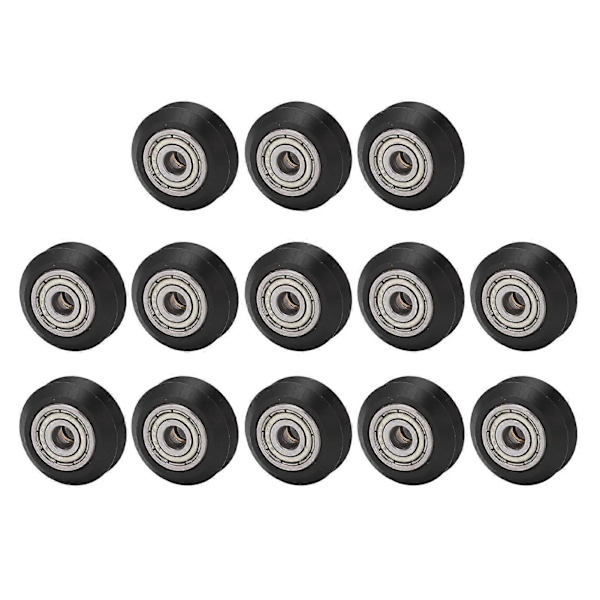 13 st 3D-skrivarhjul POM V-form Slitstarkt 3D-skrivarhjul Lager 625ZZ Svart