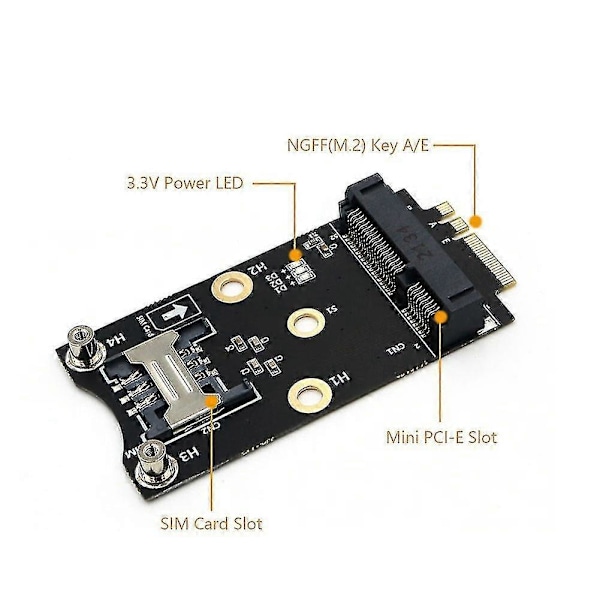 M.2 Wifi Adapter Mini Pcie Trådløst Netværkskort Til M2 Ngff Key A+e Wifi Kort Raiser Med Slot