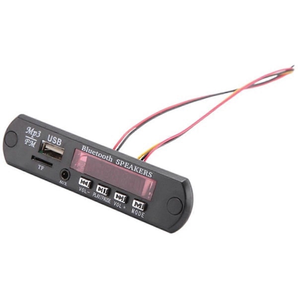 Bluetooth MP3 5.0 Dekoder Board DC 5V 12V Bil FM Radio Modul Understøtter TF USB AUX til Biltelefon