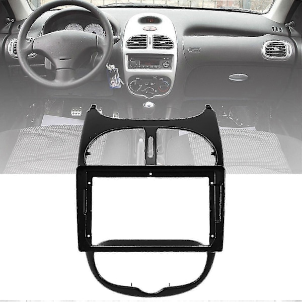 9 Tommer 2din Bil Dashbord Ramme Dvd Ramme Radio Panel Ramme Navigasjon Panel For 206 2004-2008