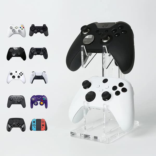 Kontrollerbrakett Transparent Universal Akryl Spillhåndtak Skrivebordsstativ for PS5/4