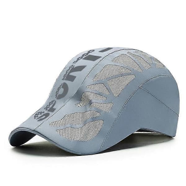 Aeromesh Sport Cap Hat - Åndbart mesh-design, lav profil, justerbar rem Medium Grey
