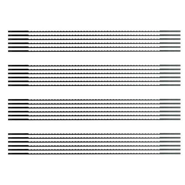 Slöjdsågbladsats med slät ände, 5 tum, 24 st, 12 TPI, vanliga tänder för träbearbetning, DIY