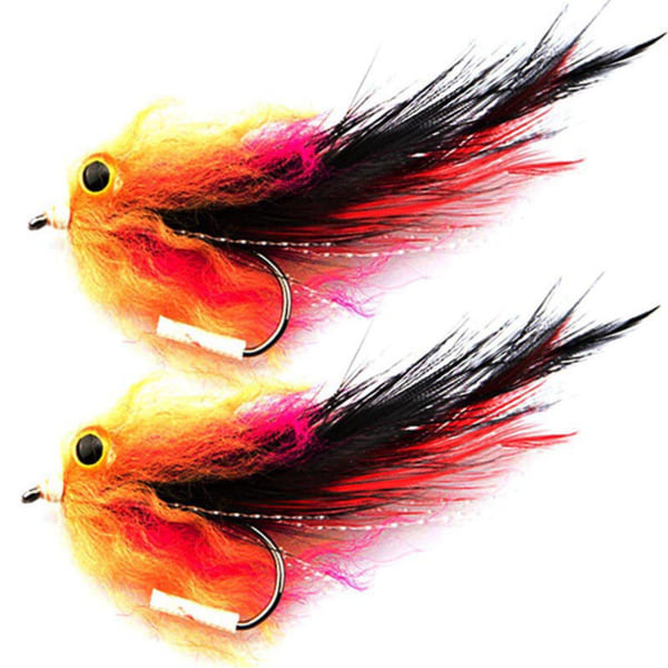 2pcs New Trout Steelhead Salmon Pike Streamer Fly For Fly Fishing Flies Size 4 Hook