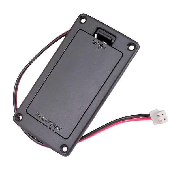 9V Platta Batterifack för Gitarr Aktivt Batterifack Hållbox Batterilagringsfodral Kompatibelt med Elektrisk Gitarr Tillbehör