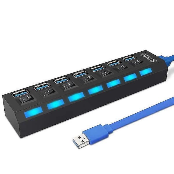 USB-hub 3.0 USB-splitter med flera portar