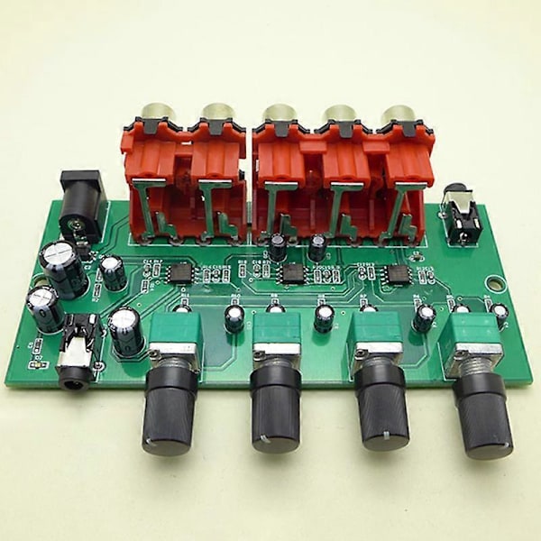 Multi-Source RCA Mixer Stereo Audio Reverb Audio Switch Switcher 4 Input 2 Output Driver Hovedtelefon Lydstyrkekontrol