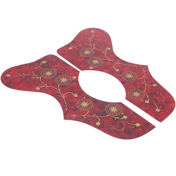 2 st Gitarrskyddsplock Anti-Repskydd Plockbräda Stränginstrument Plastskyddsplatta (Röd)