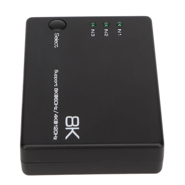 8K HD Switch 3 In 1 Ut 40Gbps Snabb Stabil Fjärrkontroll Plug and Play HD Multimedia Switch för TV Projektor PC YEMMA