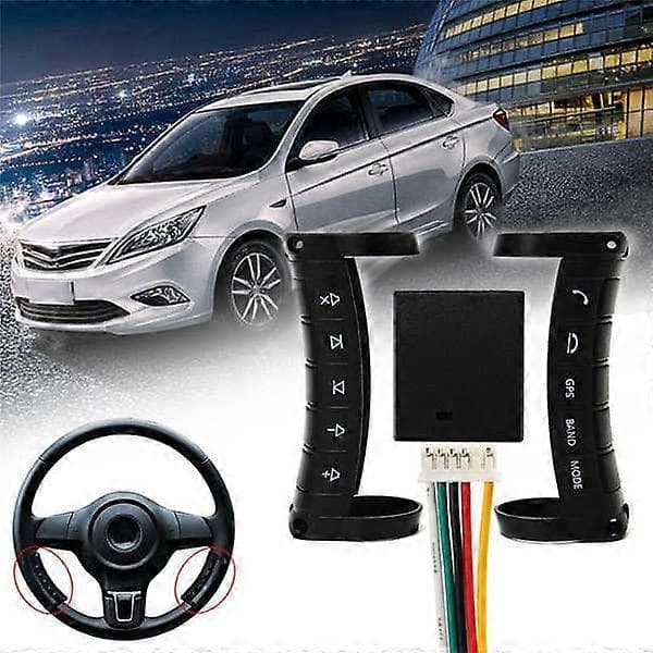 Universal Multifunktionell Trådlös Rattskontroll Bluetooth DVD Navigation Knappar