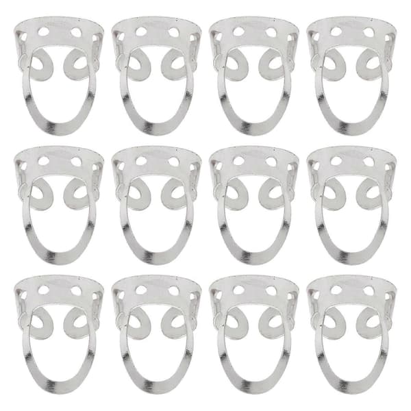 12 st Fingerpicks Justerbara i Rostfritt Stål för Banjo Ukulele Gitarr Stränginstrument Silver