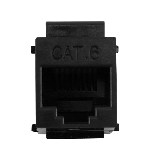 10 kpl RJ45 Liitin Keystone Jack Cat6 Jatkoliitin Ethernet Verkko LAN Cat 6 Liitinliittimet Extender Sovitin musta
