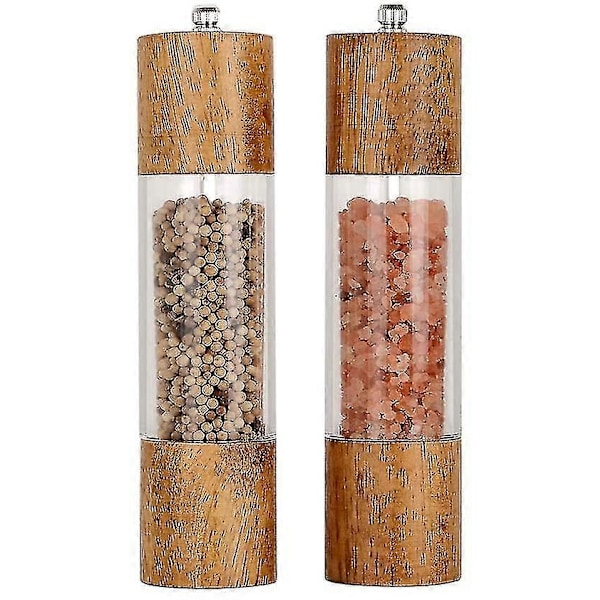 Pepparkvarn, Trä Salt- och Pepparkvarnar Set om 2, Retrofärg