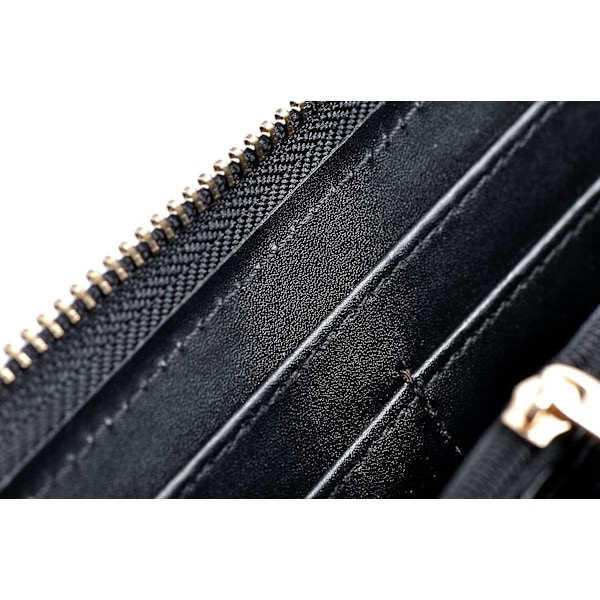 Dame Læder Punge Kreditkort Kontant Holder Stor Kapacitet Clutch Håndledstaske, rose Rose -