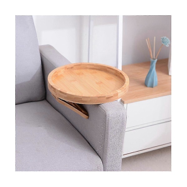 Sofa Bakke Bord Sofa Armlæn Clip-on Bakke Træ Sofa Bakke Praktisk Tv Bakke Til Fjernbetjening Kaffe