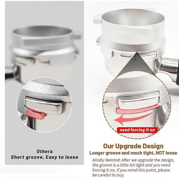 2025 Ny Kaffedoserings Tragt, 54mm Doseringsring Espresso Kaffe Tilbehør Aluminium Metal Til Sage Delonghi